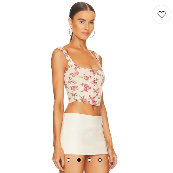 Knitted Corset Top in Cream Floral / XS / never worn - Picture 9 of 10